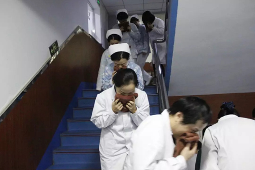 濰坊銀屑病醫院消防演練逃生2